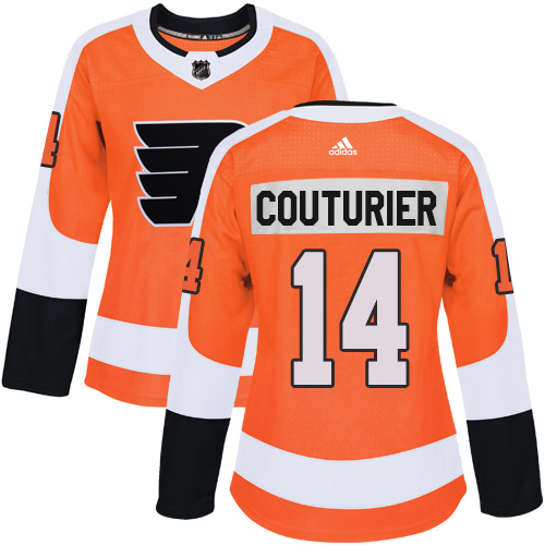 Adidas Flyers #14 Sean Couturier Orange Home Authentic Women's Stitched NHL Jersey - Click Image to Close